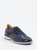 Galizio Torresi – Schnürschuh aus geprägtem Leder Blau