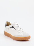 Finn Comfort - Sneaker aus Velour/Leder in weiß