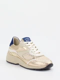 Piedi Nudi - Sneaker aus Velour/Metallic in beige