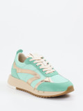 Piedi Nudi – Sneaker aus Veloursleder und Textil mintgrün