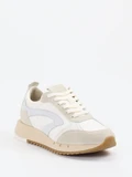 Piedi Nudi - Sneaker aus Velour/Textil in weiß
