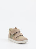 Ricosta – Klett-Sneaker aus Veloursleder taupe