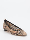 Konstantin Starke – Ballerinas aus Flechtleder Beige