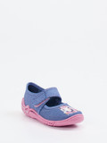 Superfit – Kinderhausschuh aus Textil jeansblau glitzernd