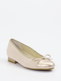 Semler – Ballerinas aus Veloursleder in Beige