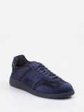 Santoni – Sneaker aus Veloursleder Dunkelblau