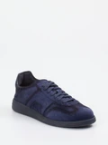 Santoni - Sneaker aus Veloursleder in blau