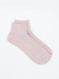 Alto Milano – Sneakersocke aus Baumwollmix in Rosé