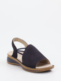 Ara – Komfortsandale aus Veloursleder Blau