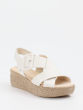 Gabor – Plateau-Sandalen aus Lammleder Off-White