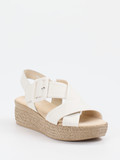 Gabor – Plateau-Sandalen aus Lammleder Off-White