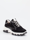 Hassia – Chunky Sneaker aus Veloursleder Schwarz