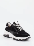 Hassia - Sneaker aus Veloursleder in schwarz