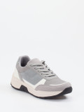 Josef Seibel – Sneaker aus Veloursleder und Mesh grau