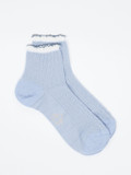 Alto Milano – Knöchelsocke aus Textil in Pastellblau