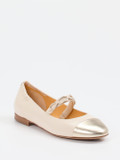 Truman's – Mary-Jane-Ballerinas aus Metallicleder Creme