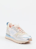 MRP – Sneaker aus Metallicleder in Cremeweiß