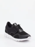 Sioux – Sneaker aus Mesh und Synthetikleder Schwarz