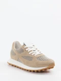 Kennel & Schmenger – Sneaker aus Veloursleder und Mesh beige