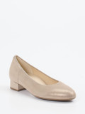 Gabor – Ballerinas aus Metallicleder in Champagner