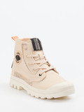 Palladium – Schnürboots aus Canvas in Beige