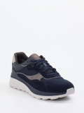 Geox – Sneaker aus Veloursleder und Mesh blau
