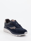 Geox – Sneaker aus Veloursleder und Mesh blau