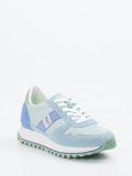 Blauer – Retro-Sneaker aus Veloursleder Pastellblau
