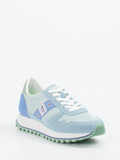 Blauer – Retro-Sneaker aus Veloursleder Pastellblau