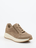 Solidus – Komfort-Sneaker aus Veloursleder Sandbeige