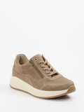 Solidus – Komfort-Sneaker aus Veloursleder Sandbeige