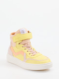 Bisgaard – High-Top-Sneaker aus Kalbleder Pastellgelb