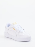 Puma – Sneaker aus Glattleder weiß mit Golddetails