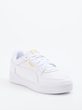 Puma – Sneaker aus Leder in Weiß mit Goldakzenten