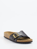 Birkenstock – Pantolette aus Synthetik in Schwarz