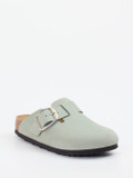Birkenstock – Clog-Pantolette aus Nubukleder Salbeigrün