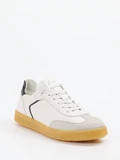 Sioux - Sneaker aus Velour/Textil in weiß