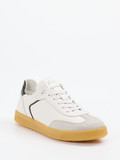 Sioux – Sneaker aus Velours- und Glattleder Weiß