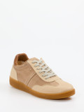 Ralph Harrison Edition – Retro-Sneaker aus Velour/Leder beige