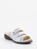 Finn Comfort – Komfort-Pantolette aus Kalbleder grau
