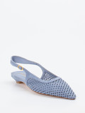 Konstantin Starke – Slingpumps aus Veloursleder Pastellblau