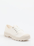 Palladium – Schnürschuhe aus Canvas in Off-White