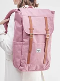 Herschel – Rolltop-Rucksack aus Textil in Altrosa