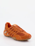 Geox – Sneaker aus Veloursleder und Mesh orange