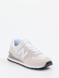 New Balance – Sneaker aus Textil und Veloursleder beige