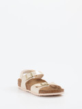 Birkenstock – Zweiriemer-Sandalen aus Synthetik in Beige