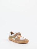 Froddo – Klettsneaker aus Veloursleder Weiß-Orange