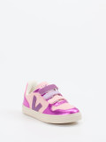 VEJA – Klettschuh aus Kalbleder in Rosa-Metallic