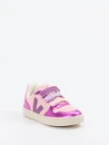 VEJA – Klettschuh aus Kalbleder in Rosa-Metallic