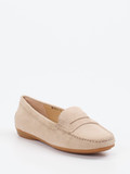 Si - Slipper aus Veloursleder in beige